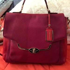 Coach Saffiano Leather Madison Spectator Sadie